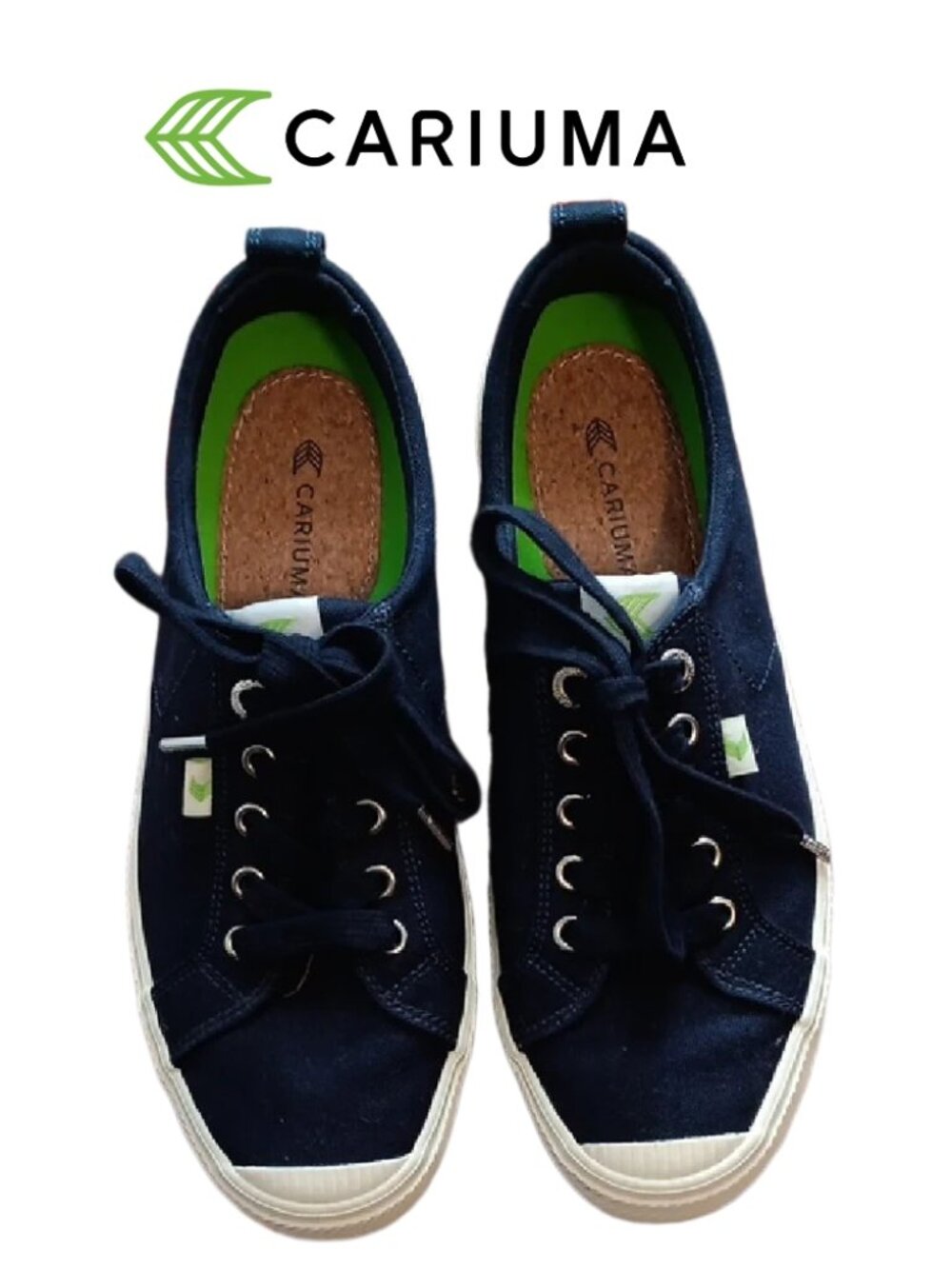 Cariuma OCA Low Navy Blue Canvas Sneakers Unisex Women's 7.5, EUC